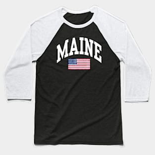 Maine state design Baseball T-Shirt